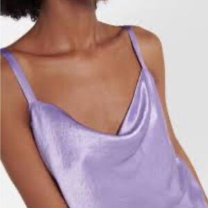 Vince purple Satin cowl neck Camisole